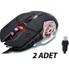 Daytona T60 2400 Dpı Rgb Işıklı USB Profesyonel Kablolu Optik Oyuncu Mouse (2 ADET)