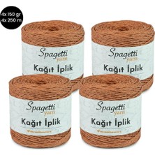 Kağıt Ip 4'lü Kiremit El Örgü Ipliği