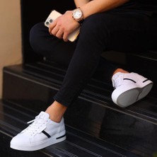 Saillaker’s Sail Lakers - Beyaz Deri Bağcıklı Erkek Sneaker