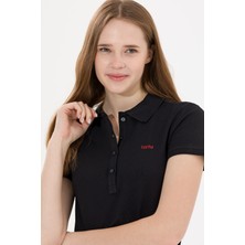 U.S. Polo Assn. Kadın Siyah Basic T-Shirt 50266348-VR046