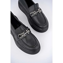 New Optimal Dirra Kadın Ortopedik Günlük Oxford Ayakkabı - Siyah - 40