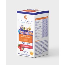 Moonlife Kids Vitamin C Viatamin D ve Çinko Çilek Aromalı Şurup 150 ml