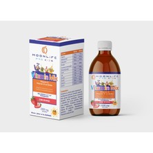 Moonlife Kids Vitamin C Viatamin D ve Çinko Çilek Aromalı Şurup 150 ml