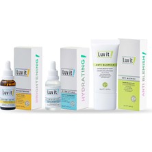 Luv it! Yoğun Nemlendirici Serum + C Vitamini Serumu + Centella Özlü Leke Kremi (3'lü Cilt Bakım Seti)