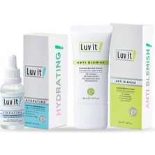 Luv it! Yoğun Nemlendirici Serum + Centella Özlü Leke Kremi (2'li Cilt Bakım Seti)