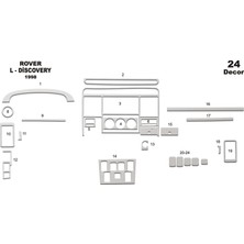 meriç cockpit design Meriç® Land Rover Discovery Ön Torpido Kaplama Maun 24 Parça 1998-2004