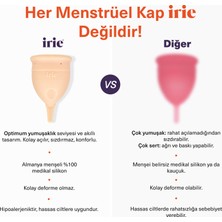 İrie Adet Kabı Regl Kabı Menstrüel Kap Menstrual Cup (2'li Paket) Yumuşak Alman %100 Medikal Silikon