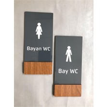 Dekokonsept Wooden Serisi Dikey Wc Yönlendirme Levha Seti