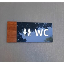 Dekokonsept Wooden Serisi Wc Yönlendirme Tabelası