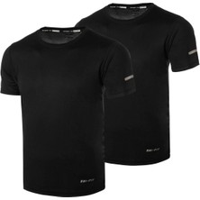 Ghassy Co. Erkek 2'li Paket Dry Fit Atletik Nem Emici Günlük Tshirt
