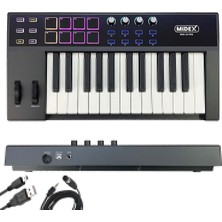 Stüdyo Ekipmanları Midi Live Paket-2 Ses Kartlı Mikser Midi Klavye MX-2020 Mikrofon Kulaklık