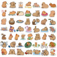 Dogula 50PCS Çocuklar Için Karikatür Çıkartmaları Karikatür Capybara Sticker Çıkartmaları Kupa Çıkartmaları Komik Sevimli Hayvan Çıkartmaları Telefon Buzdolabı Poster Duvar Araba (Yurt Dışından)