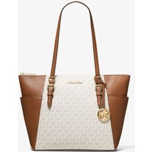 Michael Kors Monogram Bej/taba Kadın Omuz Çantası 35T0GCFT3B