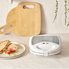 Homend Toastbuster 1309H Çıkarılabilir Plakalı Portatif Tasarım Tost Makinesi Beyaz