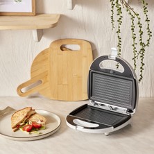 Homend Toastbuster 1309H Çıkarılabilir Plakalı Portatif Tasarım Tost Makinesi Beyaz