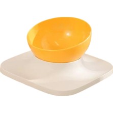 Dogula Cat Bowl Pet Bowl 15 ° Eğimli Yükseltilmiş Besleme Istasyonu Su Içme Kasesi Sarı 1 Kase (Yurt Dışından)