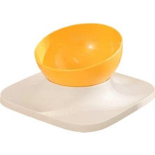 Dogula Cat Bowl Pet Bowl 15 ° Eğimli Yükseltilmiş Besleme Istasyonu Su Içme Kasesi Sarı 1 Kase (Yurt Dışından)