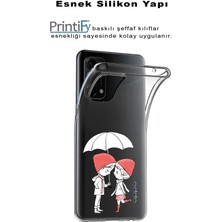 Printify Apple iPhone 14 Pro Uyumlu Kapak Aşk Tasarımlı Şeffaf Silikon Kılıf