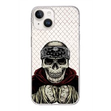 Printify Apple iPhone 14 Plus Uyumlu Kapak Skeleton Fighter Tasarımlı Şeffaf Silikon Kılıf