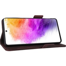 Cool-M Samsung Galaxy A73 5g Için Pu Deri Telefon Kılıfı, Cüzdan Flip Stand Shockproof Tpu Iç Kabuk Anti-Dust Kapak (Yurt Dışından)