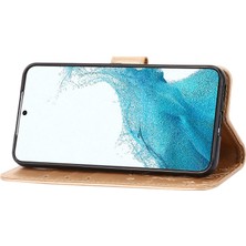 Cool-M Samsung Galaxy A73 Için 5g Kelebek Çiçeği Baskılı Cüzdan Telefon Kılıfı Pu Deri Folio Flip Kapak Stand/kayış (Yurt Dışından)