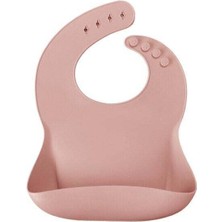 OiOi Basics Önlük Pinky Pink Yumuşak Silikon Gıda Sınıfı Kolay Temizlenir Şık Tasarımlı
