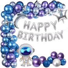Çıtı Pıtı Store Uzay Temalı Doğum Günü Lüks Balon Set