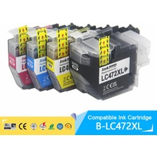 Xplus Brother MFC-J3940DW LC472XL 4 Renk Yüksek Kapasiteli Muadil Kartuş Seti  Siyah 3000 Sayfa Renkliler 1500 Sayfa
