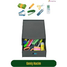 Starlightning Gizli Çekmece Organizer Masa Altı Saklama Kabı Büyük Boy Dikey Demonte Mdf Siyah Renk