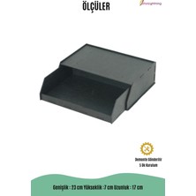 Starlightning Gizli Çekmece Organizer Masa Altı Saklama Kabı Büyük Boy Yatay Demonte Mdf Siyah Renk