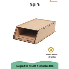 Starlightning Gizli Çekmece Organizer Masa Altı Saklama Kabı Küçük Boy Dikey Demonte Mdf