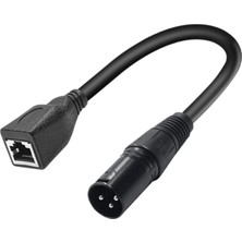 Dogula Dmx Denetleyici LED Aydınlatma Aşaması Için Xlr 3 Pin RJ45 Adaptör Kablosu 30CM (Yurt Dışından)