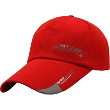 Dogula Beyzbol Şapkası Golf Şapkası Kamyoncu Şapkası Açık Hava Aktiviteleri Yürüyüş Yolculuğu Kırmızı (Yurt Dışından)
