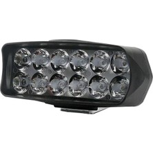 Pladderman 12 LED Evrensel Motosiklet Spot Işık Süper Parlak Far Sürüş Işığı 12 LED 18 W (Yurt Dışından)