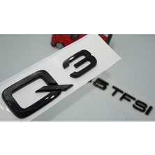 Dk Audi Q3 45 Tfsi Parlak Siyah Abs 3m 3D Bagaj Yazı Logo Orjinal Ürün