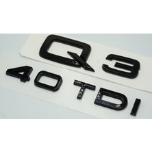 Dk Audi Q3 40 Tdi Parlak Siyah Abs 3m 3D Bagaj Yazı Logo Orjinal Ürün