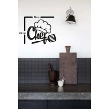Ensa Design Ahşap Duvar Dekoru Chef Yazısı 37 x 26CM