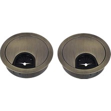 Lovıver 2x 60MM Masa Grommet Ayarlanabilir Kordon Kapağı, Kablo Deliği Tel Yönetimi Organizatör Bronz (Yurt Dışından)