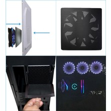 Lovıver Manyetik Soğutma Fanı Toz Filtresi Kapak Toz Geçirmez Kılıf Siyah Bilgisayar Pc Için 12X36 cm (Yurt Dışından)