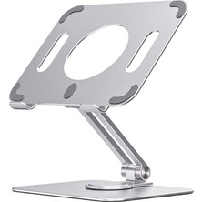 Lovıver Tablet Stand 360 ° Dönen Ipad Işi Için Ayarlanabilir Içi Içi Boş Tasarım Yükseltici Gümüş (Yurt Dışından)