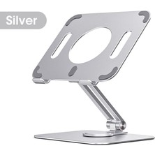 Lovıver Tablet Stand 360 ° Dönen Ipad Işi Için Ayarlanabilir Içi Içi Boş Tasarım Yükseltici Gümüş (Yurt Dışından)