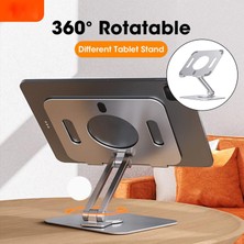 Lovıver Tablet Stand 360 ° Dönen Ipad Işi Için Ayarlanabilir Içi Içi Boş Tasarım Yükseltici Gümüş (Yurt Dışından)