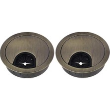 Lovıver 2x Masa Masa Zincir Alaşımlı Tel Organizatör Bilgisayar Kablo Deliği Kapak Fişi 5cm Bronz (Yurt Dışından)