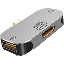 Lovıver USB Docking Istasyonu C Dp Pd Şarj Portu Ayrıştırıcı Adaptör Bilgisayar USB Dock HDMI Pd Tip C F (Yurt Dışından)