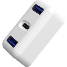 Lovıver Çok Portlu USB 3.0 Hub Adaptörü, 2x Usb-A ve Usb-C Şarj Eşleme Istasyonu (Yurt Dışından)