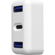 Lovıver Çok Portlu USB 3.0 Hub Adaptörü, 2x Usb-A ve Usb-C Şarj Eşleme Istasyonu (Yurt Dışından)