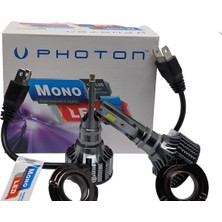 Photon Mono LED Xenon Far Ampulu +3 Plus 12V-24V LED Headlight Şimşek Etkili Xenon LED
