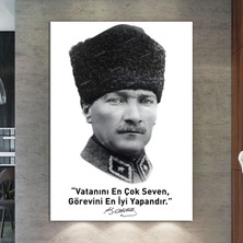 Morfil Sanat Atölyesi Atatürk Mustafa Kemal Kanvas Tablo ( 7 Farklı Ölçü )