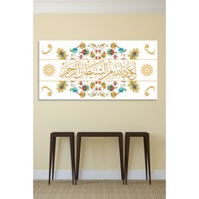 Morfil Sanat Atölyesi Euzu Besmele Islami Dini Hat Kanvas Tablo ( 7 Farklı Ölçü )