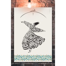 Morfil Sanat Atölyesi Ya Olduğun Gibi Görün Ya Göründüğün Gibi Ol Mevlana Islami Dini Hat Kanvas Tablo ( 7 Farklı Ölçü )